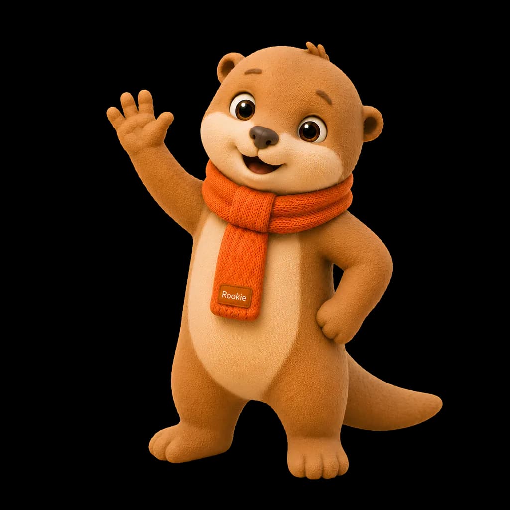 Rookie mascot — Greeting / Waving